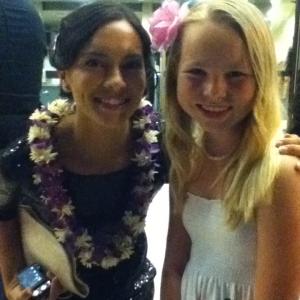 Amber with Sonya Balmores at the premiere of Soul Surfer