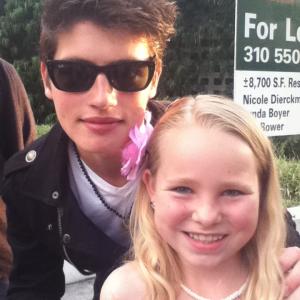 Amber with Gregg Sulkin at the premiere of 