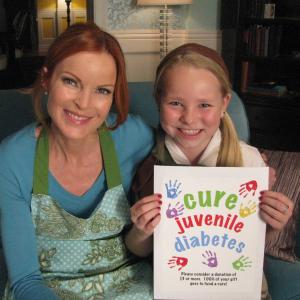 Amber on set of Desperate Housewives with Marcia Cross