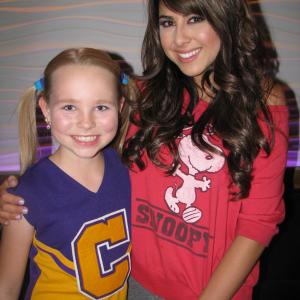 Amber on set of Victorious with Daniella Monet
