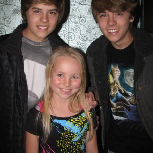 Amber with Dylan and Cole Sprouse.
