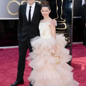 Director Shawn Christensen and Actress Ftima Ptacek arriving on the red carpet at the 85th Academy Awards February 24 2013