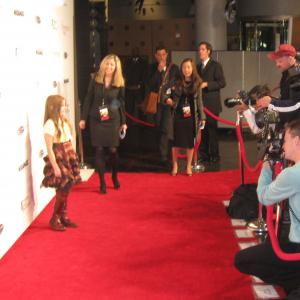 Ftima Ptacek arriving on red carpet at Tribeca Film Institute benefit  December 2009