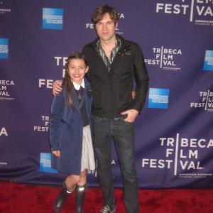 Fátima Ptacek on the red carpet at the TriBeCa Film Festival with director Shawn Christensen - April 23, 2012