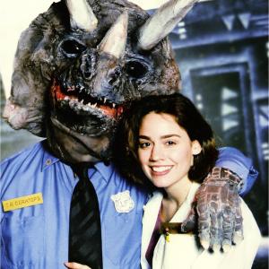 Officer TR Ceratops Dick Herman and Dr Andrea Frazier Theresa McKenna from the 1995 stage production of Triceracops