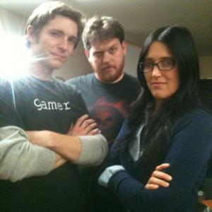 THE LEAGUE OF ORDINARY GAMERS (with actors [left to right] Kelly Misek Jr., Andy Wolfe, and Kelly Sue Eder)