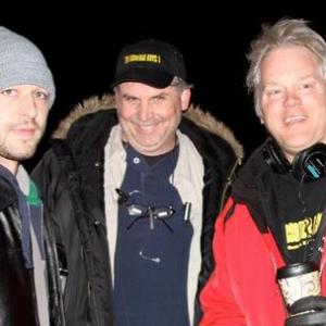 On the set of The Frontier Boys with Bruce Snoap & actor, Greg Myhre