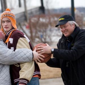 Playin hoops between takes on the set of The Frontier Boys with actors Jake Boyce  Jedidiah Grooters