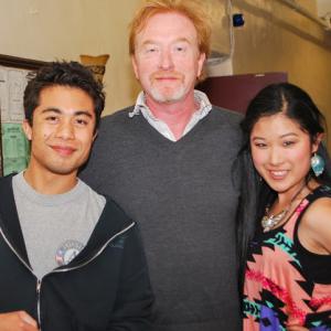 Backstage at the The Mission Play with Director Jonathan Salisbury and actress Courtney Kato