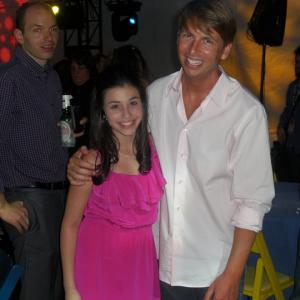 Dana Gaier Edith and Jack McBrayer Carnival BarkerTourist Dad at Premiere afterparty for Despicable Me