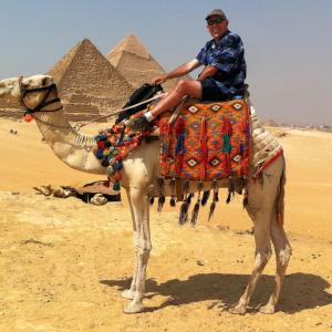 Giza Pyramids, June 2011. (This photo was NOT photoshopped, but Glenn has those skills.)