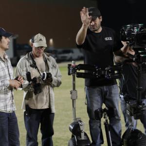 On Handsfree segway during filming of a 3D football movie Working with DIRECTOR  James Franco