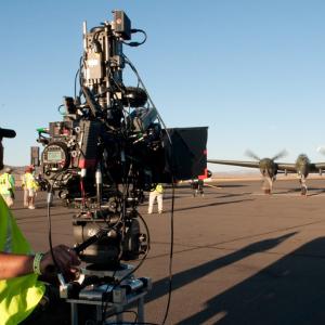 During filming of Air Racers 3D Forces of Flight 21st Century BX2 3D rig with RED one cameras