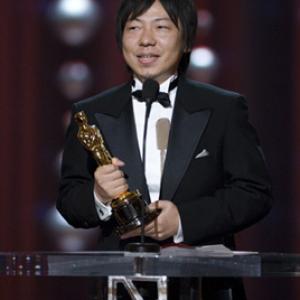 Kunio Kato accepts the Oscar for Short Film Animated for La Maison En Petits Cubes during the live ABC Telecast of the 81st Annual Academy Awards from the Kodak Theatre in Hollywood CA Sunday February 22 2009