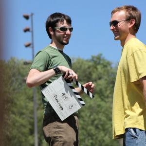 Brenden on location, with (Director) Steve Greene, of Immaculate Misperceptions.