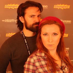 Husband & Wife Exec Producing Team Ryan & Jennica Schwartzman in the Variety Studio, Sundance 2011