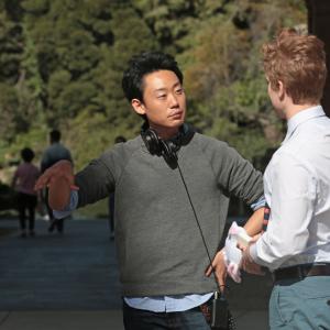 Hoyon Jung  Director  speaking to Ty Trumbo as Bryan on the set of Reformation