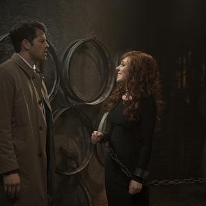 Still of Misha Collins and Ruth Connell in Supernatural 2005