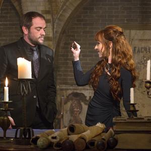 Still of Mark Sheppard and Ruth Connell in Supernatural 2005