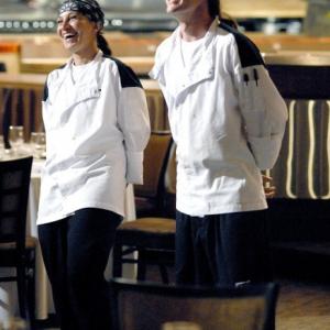 Still of Paula Dasilva and Danny Veltri in Hells Kitchen 2005