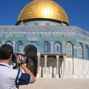On location at the Temple Mount.