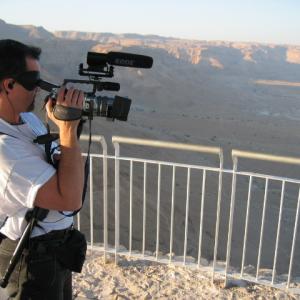 On location at Masada.