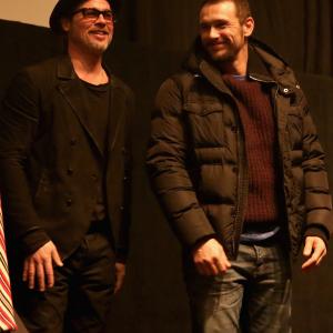 Brad Pitt and James Franco at event of True Story 2015