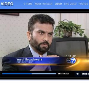 on ABC 7 TV discussing DTV transition for broadcast