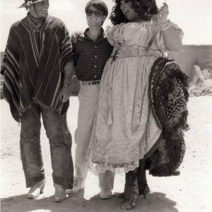 Tab Hunter, Allan Glaser and Divine on set of LUST IN THE DUST.
