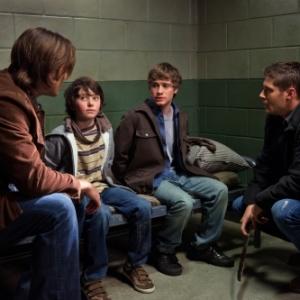 Still of Jensen Ackles, Jared Padalecki, Travis Turner and Griffin Parsons in Supernatural (2005)