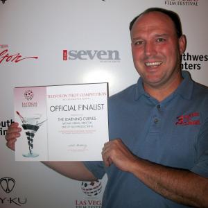 Dwyte Brooks accepts the Official Finalist Award at the 2011 Las Vegas Film Festival for all involvied in The Learning Curves