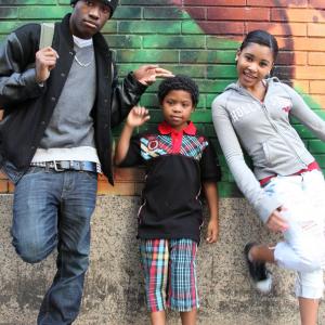 Chillin with Lil PNut and Shemeik in the NYC on a weekend break from shooting 2011