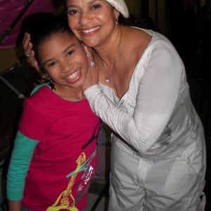 Taylor Faye  Mrs Debbie Allen on the set of My Sister My Parents and Me 2009