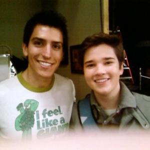 With Nathan Kress on iCarly
