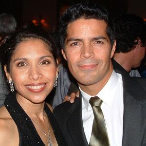Susanna Velasquez and Esai Morales at the NYPD Blue wrap party February 2005