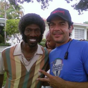 on the set of Cookout II w Charlie Murphy