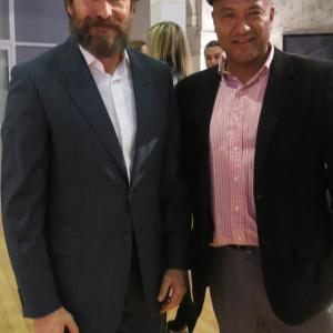 Demian Bichir and Juan Escobedo at the premiere of Food Chains produced by Eva Langoria