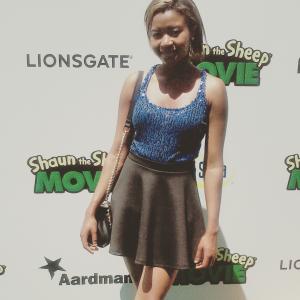 Actress Amira Lumbly arrives at 'Shaun The Sheep'Los Angeles Premiere. Westwood Regency Theatre. (Westwood,CA) August 1,2015.
