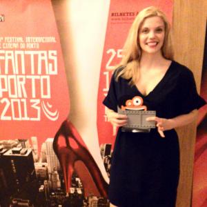 Silje ReinmoThale winning the Audience Award at Fantasporto 2013