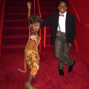 Dante Brown at younger brother Dusan Browns debut as Disneys The Lion King on Broadway Young Simba