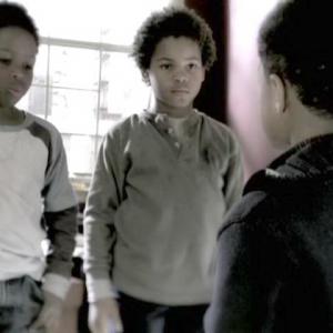 Still of Dante Brown as Young Brooklyn Marcus Sailor as Lyle and Michael Algeri as Young America in Lifetime movie America