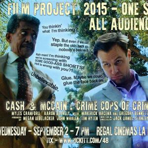 Screengrab Poster for Cash  McCain  Audience Award winner 2015 48HR Film Festival