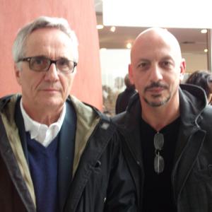 Film directors Marco Bellochio and Gianfranco Serraino . Los Angeles, February 2011.