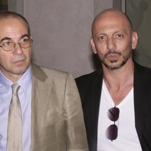 Film directors Giuseppe Tornatore and Gianfranco Serraino. Venice Film Festival, 2010.
