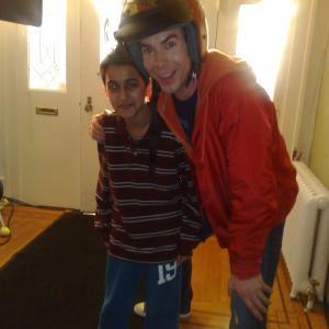 Me with Jerry Trainor on set in The Best Player movie