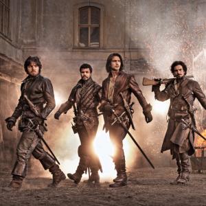 Tom Burke, Santiago Cabrera, Luke Pasqualino and Howard Charles in The Musketeers (2014)