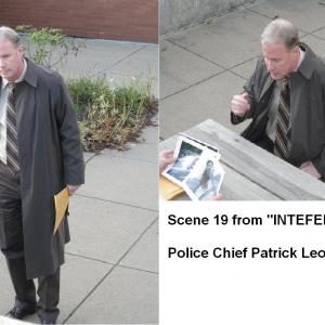 Playing police chief Leonard in scene 19 from Independent film, 