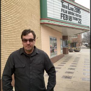 Ted Fisher stands outside the Campus Theater during the Thin Line Film Festival Saturday February 21 2015