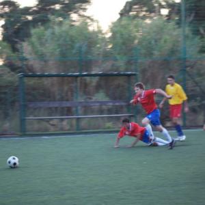 The middle of a heated soccer match in Fondi 91