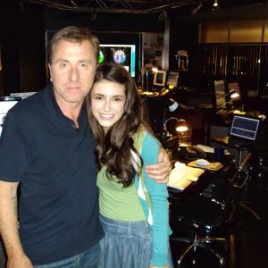 Tim Roth and Daniela Bobadilla on the set of FOXs Lie to Me